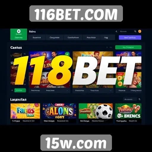 Interface do usuário do site 116BET.COM é intuitiva